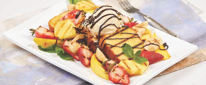 Grilled Pound Cake with Grilled Fruit