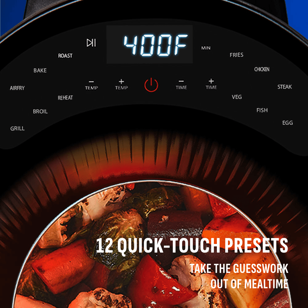 Closeup of 12 quick-touch presets