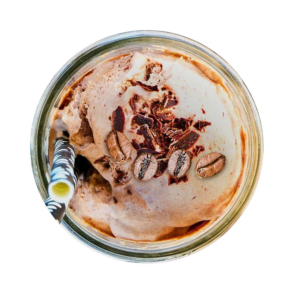 Coffee blended drink with straw