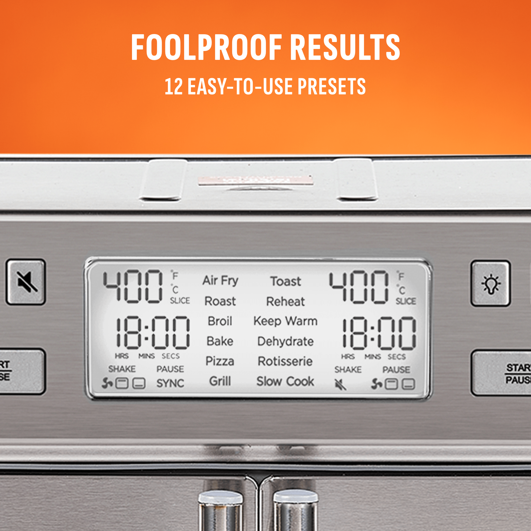 fool proof results with 25 cooking presets