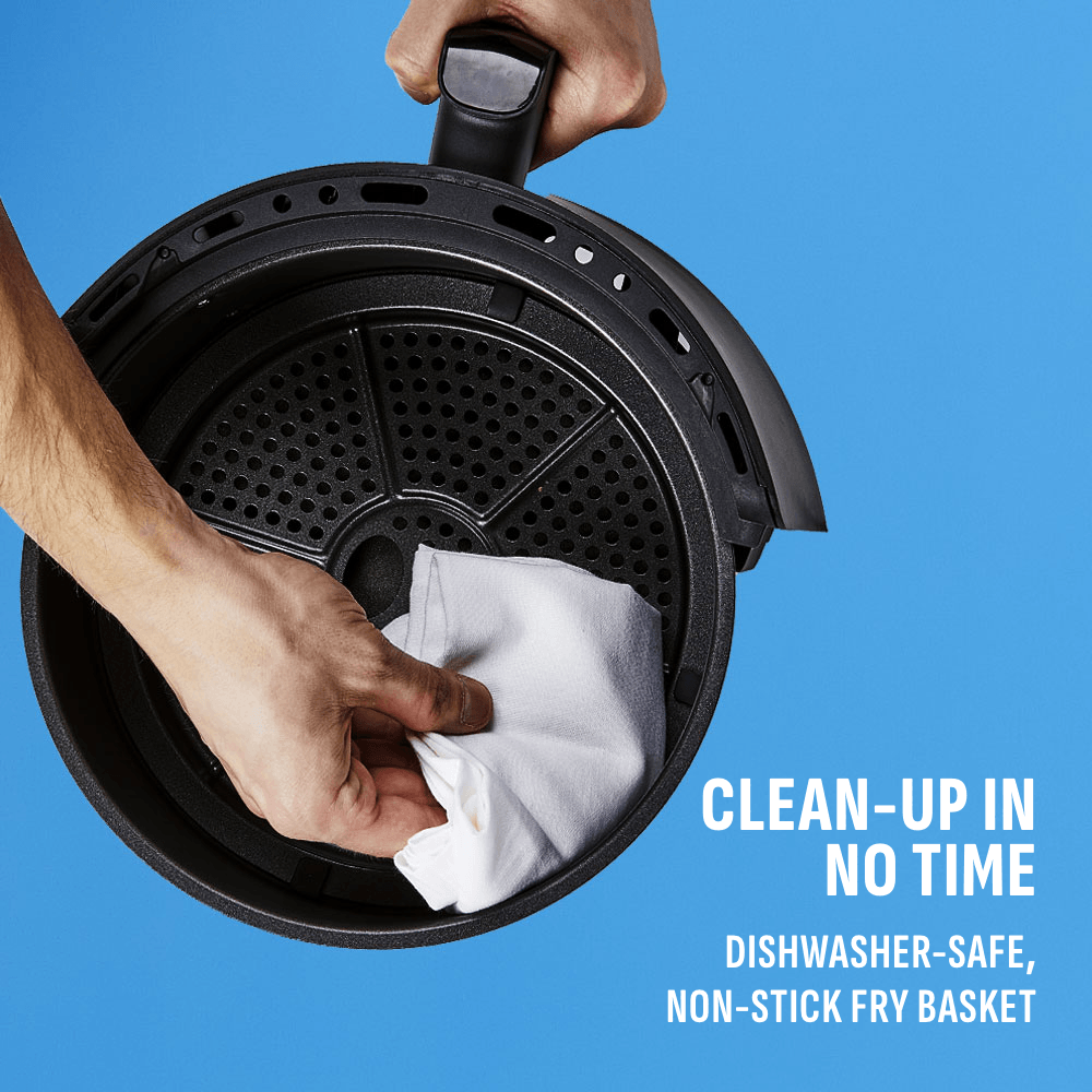 Clean-up with ease, dishwasher-safe basket