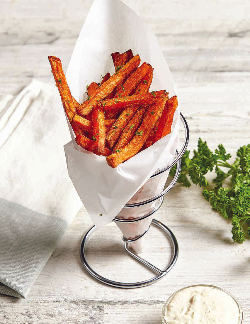 Sweet Potato Fries with Horseradish Dipping Sauce