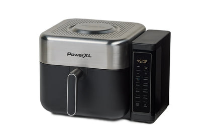 PowerXL air fryer on a white background