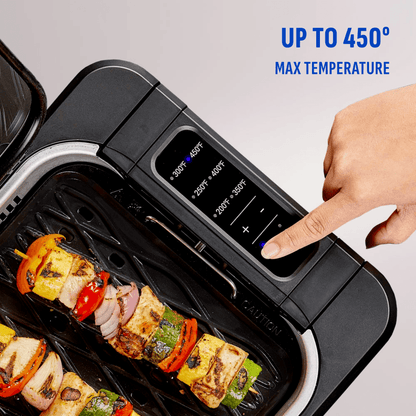 Skewers cooked on max temperature of 450 degrees F